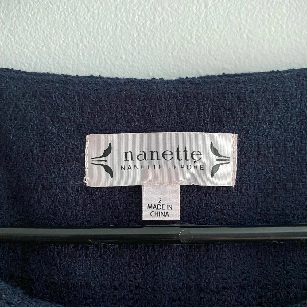 NWOT NANETTE LEPORE navy blue dark academia dress size 2 new without tags